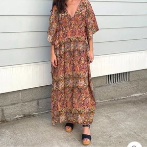 Rujuta Sheth MARIE CINCH KAFTAN | BRIGHT FOREST PRINT ×